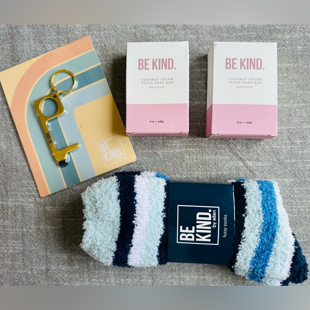 BE KIND by Ellen Bundle. Packaging is a little beat up but all items are new.